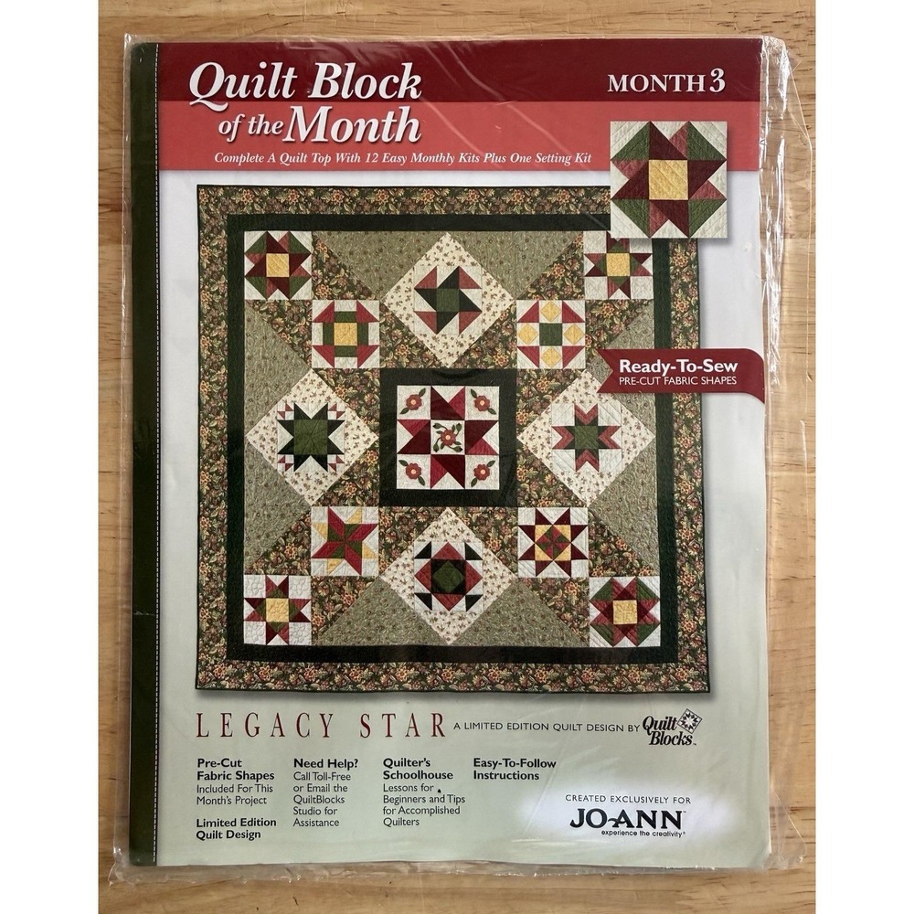 Joann Quilt BOM Legacy Star Limited Edition Month 3 STAR OF HOPE